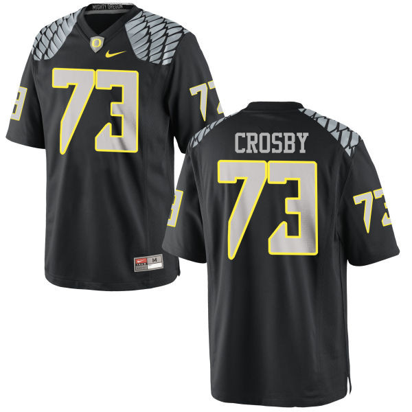 Men #73 Tyrell Crosby Oregon Ducks College Football Jerseys-Black